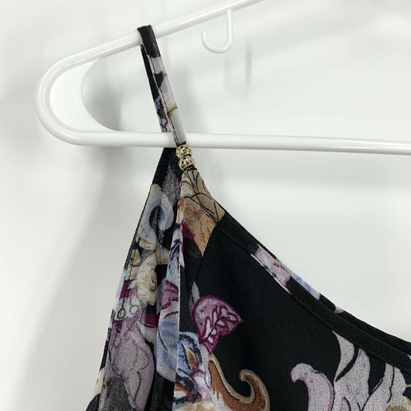 White House Black Market Dress Floral Cold Shoulder - Picture 4 of 10